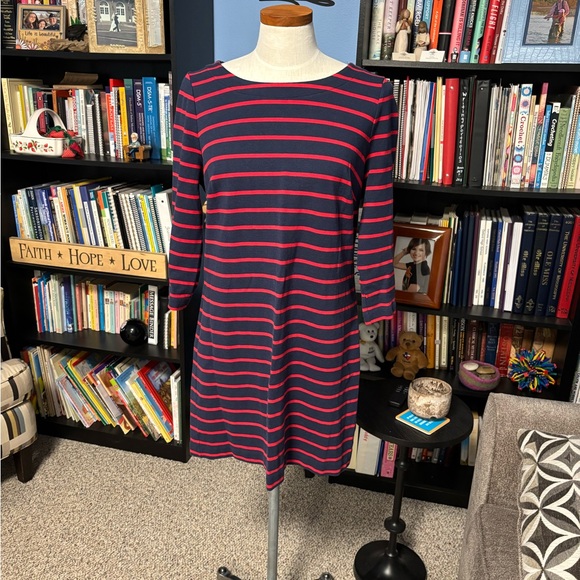 Boden Dresses & Skirts - Boden Navy and Red Striped Long Sleeve Dress